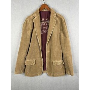 Aeropostale Blazer Men's M Gray Khaki Corduroy Jacket Casual Solid 2‎ Button